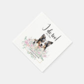 Serviette En Papier Bordure Collie Chien Mariage Cocktail Serviettes (Coin)