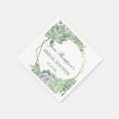 Serviette En Papier Bordure de verdure succulente d'eucalyptus pour Ba (Coin)