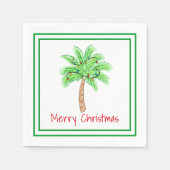 Serviette En Papier Bordure Joyeuse Palm Tree Lumières (Devant)