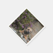 Serviette En Papier Bordure Papier Terrier Naples (Coin)