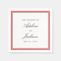 Bordure rouge et noire Classique Mariage tradition