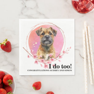 Serviette En Papier Bordure Terrier I Do Too Napkins avec Chiens Photo