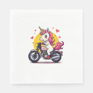 Serviette En Papier Born To Bike Unicorn I Motorcycle Fan Biker Fun Ta