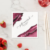 Serviette En Papier Bornes d'âge d'argent et de Bourgogne (En situation)