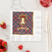Serviette En Papier Borthwick Noël Tartan personnalisé (En situation)