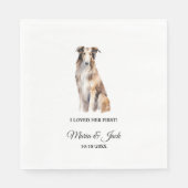 Serviette En Papier Borzoi Chien J'Aimais Son Premier Mariage (Devant)