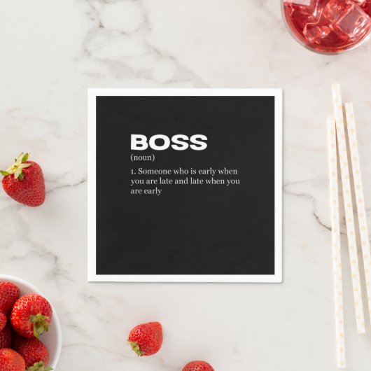 Serviette En Papier Boss Funny Définition Joyeux Boss's Day (En situation)