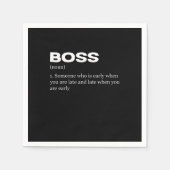Serviette En Papier Boss Funny Définition Joyeux Boss's Day (Devant)