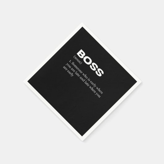 Serviette En Papier Boss Funny Définition Joyeux Boss's Day (Coin)
