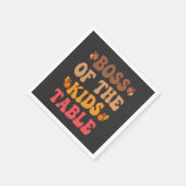 Serviette En Papier Boss Of The Kids Table Drôle Thanksgiving Turquie (Coin)