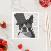 Serviette En Papier Boston Terrier, Formal Hound et Casquette (En situation)