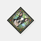 Serviette En Papier Boston Terrier Napkins (Coin)