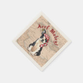 Serviette En Papier Boston Terrier Pirate (Coin)
