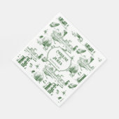Serviette En Papier Boston Toile Forest Green Custom Paper Napkins (Coin)