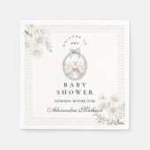 Serviette En Papier Botanical Gingham Silly Goose Baby Shower (Devant)
