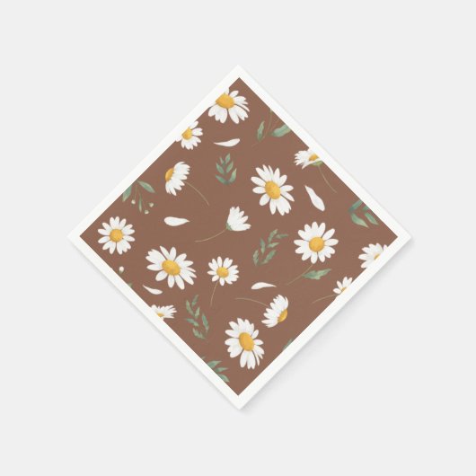 Serviette En Papier Botanical Paper Napkins, Flower Print Napkins (Coin)