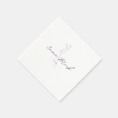 Serviette En Papier Botanical Wedding Napkin Simple Elegant (Coin)