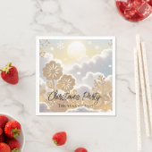 Serviette En Papier Botanical Winter Wonderland (En situation)