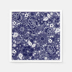 Serviette En Papier Botanique Beautés Drk.Papier bleu serviettes de la