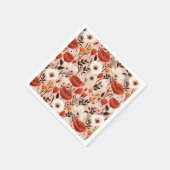Serviette En Papier Botanique Boho Automne Fleur sauvage Meadow Motif (Coin)
