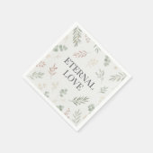 Serviette En Papier botanique d'amour éternel (Coin)