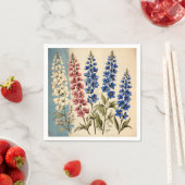 Serviette En Papier Botanique de Delphinium rustique (En situation)