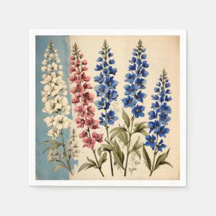 Serviette En Papier Botanique de Delphinium rustique