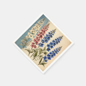 Serviette En Papier Botanique de Delphinium rustique (Coin)