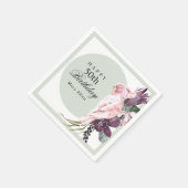 Serviette En Papier Botanique de perroquets roses 50e anniversaire (Coin)