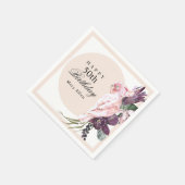 Serviette En Papier Botanique de perroquets roses 50e anniversaire (Coin)