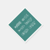Serviette En Papier Botanique fantaisiste (Coin)