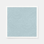 Serviette En Papier Botanique Florale Bleue Moderne (Devant)