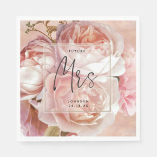 Serviette En Papier BOTANIQUE FLORALE   Future Mme Bachelorette