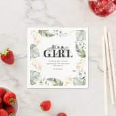 Serviette En Papier Botanique Jungle Giraffe Couple Baby shower Papier (En situation)