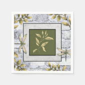 Serviette en papier botanique Libellule (Devant)