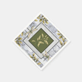 Serviette en papier botanique Libellule (Coin)