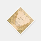 Serviette En Papier Botaniques de canyon désertique neutre (Coin)