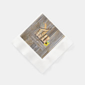 Serviette En Papier Botte de cowboy Mariage en bois désorganisé (Coin)