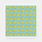 Serviette En Papier Botte de pluie en caoutchouc jaune (Devant)