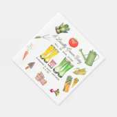 Serviette En Papier Botte rose cultivée localement Baby shower végétal (Coin)