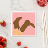Serviette En Papier Bottes Cowboy (En situation)