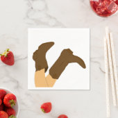Serviette En Papier Bottes Cowboy (En situation)