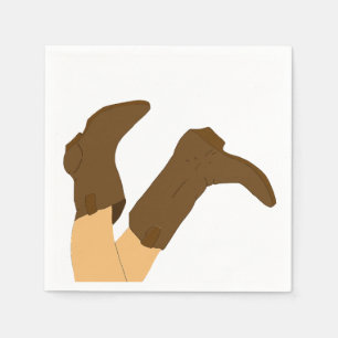 Serviette En Papier Bottes Cowboy
