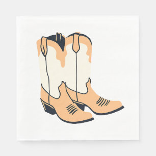 Serviette En Papier Bottes de cow-boy marron