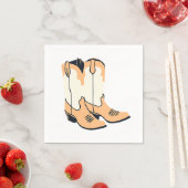 Serviette En Papier Bottes de cow-boy marron (En situation)