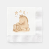 Serviette En Papier Bottes de cowboy et Baby shower de poulain (Devant)