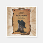 Serviette En Papier bottes de cowboy occident serviettes mariages pers (Devant)