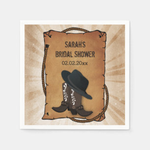 Serviette En Papier bottes de cowboy occident serviettes mariages pers