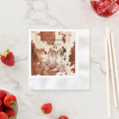 Serviette En Papier Bottes de cowgirl Brown occidentales (En situation)