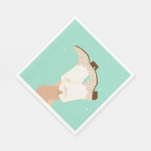 Serviette En Papier Bottes de filles modernes Stars Mint (Coin)